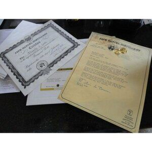 Vintage 1985 Jack Daniel’s Signed Letter Martin S. Brown, Frank L. Bobo